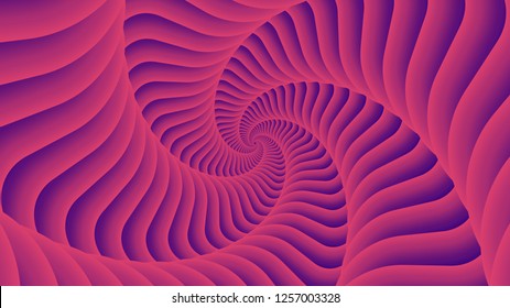Tunnel vortex. Spiral abstract background, vector pattern.