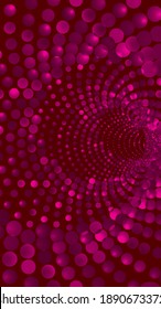 Tunnel or wormhole. Digital wireframe tunnel. 3D tunnel grid. Background abstract vector image