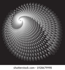 Tunnel or wormhole. Digital wireframe tunnel. 3D tunnel grid. Background abstract vector image