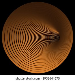 Tunnel or wormhole. Digital wireframe tunnel. 3D tunnel grid. Background abstract vector image