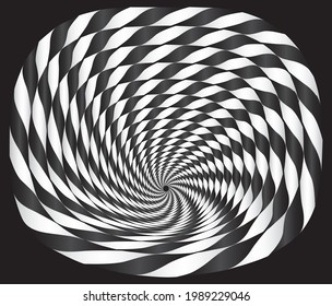 Tunnel or wormhole. Digital wireframe tunnel. 3D tunnel grid. Background abstract vector image