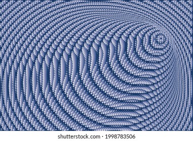 Tunnel or wormhole. Digital wireframe tunnel. 3D tunnel grid. Background abstract vector image