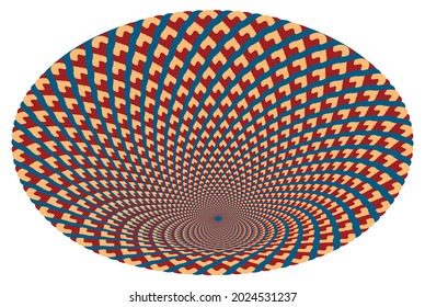 Tunnel or wormhole. Digital wireframe tunnel. 3D grid. Background abstract vector image