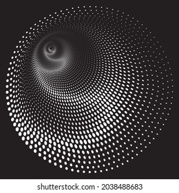 Tunnel or wormhole. Digital wireframe tunnel. 3D tunnel grid. Background abstract vector image