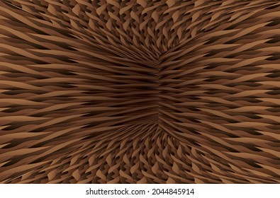 Tunnel or wormhole. Digital wireframe tunnel. 3D grid. Background abstract vector image