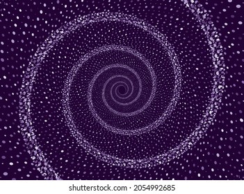 Tunnel or wormhole. Digital wireframe tunnel. 3D grid. Background abstract vector image