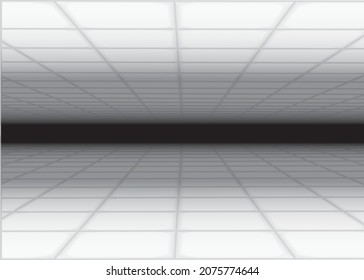Tunnel or wormhole. Digital wireframe tunnel. 3D grid. Background abstract vector image