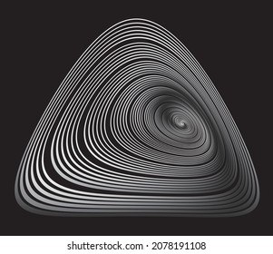 Tunnel or wormhole. Digital wireframe tunnel. 3D Design Element. Background abstract vector image