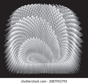 Tunnel or wormhole. Digital wireframe tunnel. 3D Design Element. Background abstract vector image