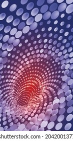 Tunnel or wormhole. Digital wireframe tunnel. Background abstract vector image. Modern screen vector design for mobile