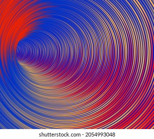 Tunnel or wormhole. Digital wireframe tunnel. Background abstract vector image