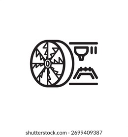 Ícone da máquina de tunelamento simbolizando escavação subterrânea e equipamentos de perfuração, representando a engenharia civil moderna, construção de infraestrutura especializada e sistemas de acesso a recursos.