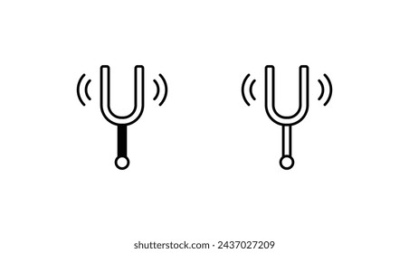 Tunning Fork icon design with white background stock illustration