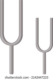 Tunning fork, illustration, vector on a white background.