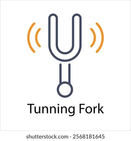 Tunning Fork Vector icon stock illustration