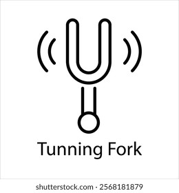 Tunning Fork Vector icon stock illustration