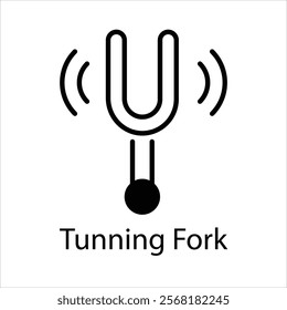 Tunning Fork Vector icon stock illustration