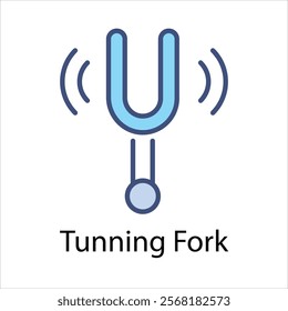 Tunning Fork Vector icon stock illustration