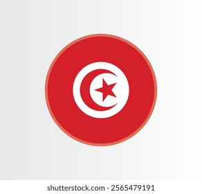 Tunusia country flag concept with grunge design suitable for a logo icon design	
