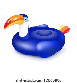 Anillo De Natación Tuocal Aislado Con Malla De Gradiente, Ilustración Vectorial