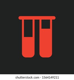 Tup test icon isolated on abstract background
