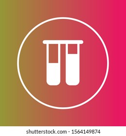 Tup test icon isolated on abstract background
