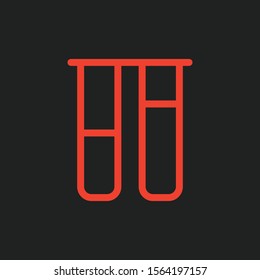 Tup test icon isolated on abstract background
