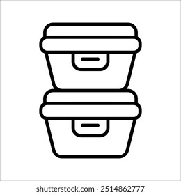 Tupperware simple vector icon design