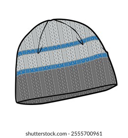 Tuque mockup template vector design.