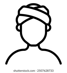 Turban Diversity Avatars icon illustration