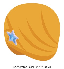 Turban hat icon isometric vector. Arab man. Indian headdress
