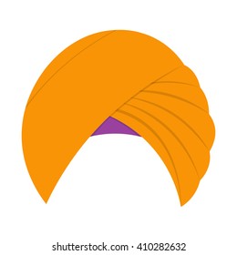 Turban Headdress Vector Illustration Isolated On A White Background