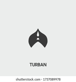 Turban Icon. Turban Vector On Gray Background