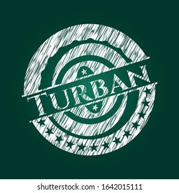 Turban written on a chalkboard. Vector Illustration. Detailed.