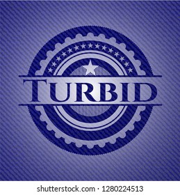 Turbid emblem with denim texture