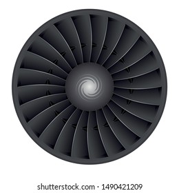 Turbine. Acceleration. Vector image on a white background.