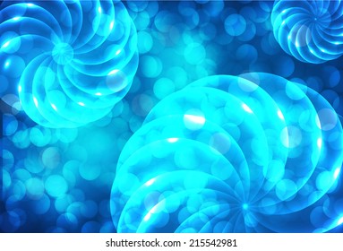 Turbine background. Light Abstract background for website and graphic. Festive Christmas background. Elegant abstract background with bokeh defocused lights and stars,