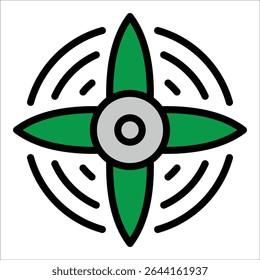 Elemento De Ícone De Lâmina De Turbina Para Design