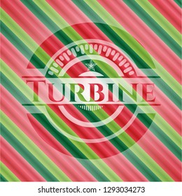 Turbine christmas style badge..