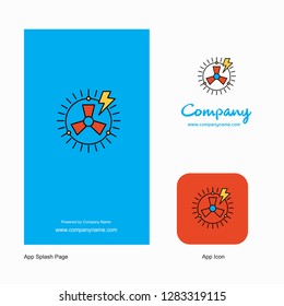 Turbine Company Logo App Icon and Splash Page Design. Creative Business App Design Elements