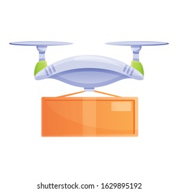 Turbine drone delivery icon. Cartoon of turbine drone delivery vector icon for web design isolated on white background