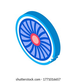 Turbine Engine Icon Vector. Isometric Turbine Engine sign. color isolated symbol illustration