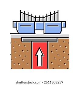 turbine geothermal energy color icon vector. turbine geothermal energy sign. isolated symbol illustration
