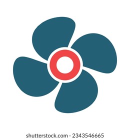 Turbine Glyph Two Color Icon For Personal And Commercial Use.
