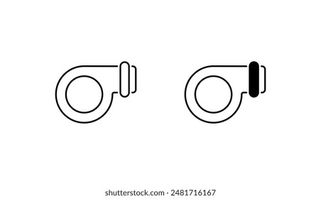 Turbine icon design with white background stock illustration