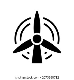 Turbine Icon, Glyph style icon vector illustration, Suitable for website, mobile app, print, presentation, infographic and any other project.