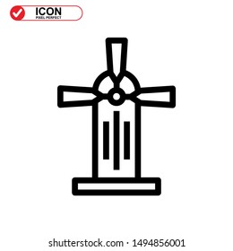 turbine icon isolated sign symbol vector illustration - high quality black style vector icons
