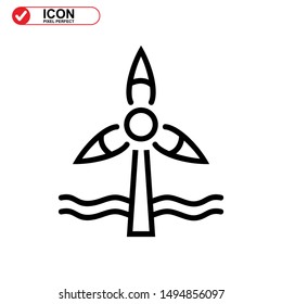 turbine icon isolated sign symbol vector illustration - high quality black style vector icons
