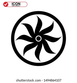 turbine icon isolated sign symbol vector illustration - high quality black style vector icons
