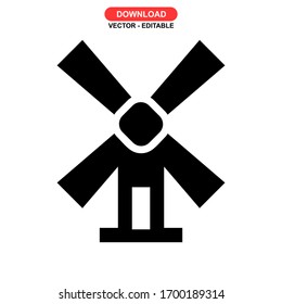 turbine icon or logo isolated sign symbol vector illustration - high quality black style vector icons

